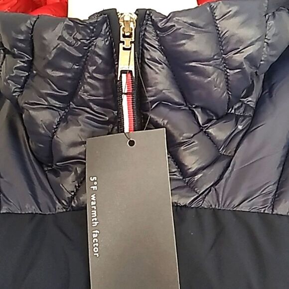 Tommy Hilfiger Hooded Packable Navy Puffer Coat. Size Medium  NWT - Picture 4 of 16